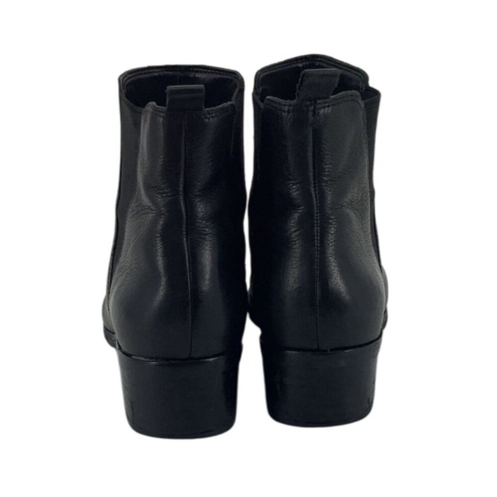 Marc Fisher Womens 6 MLYALE Ankle Cowgorl Boots Black Leather Pointed Toe Qualit - Picture 2 of 6